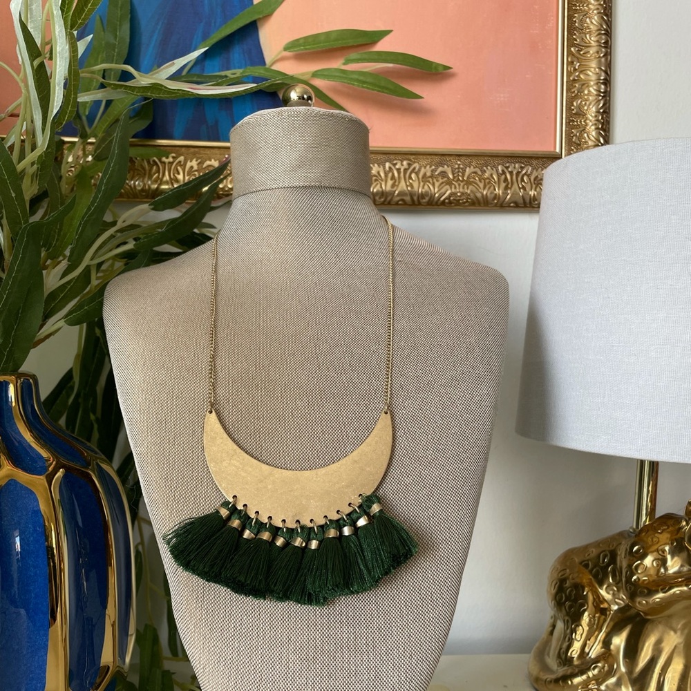 Boho fringe necklace